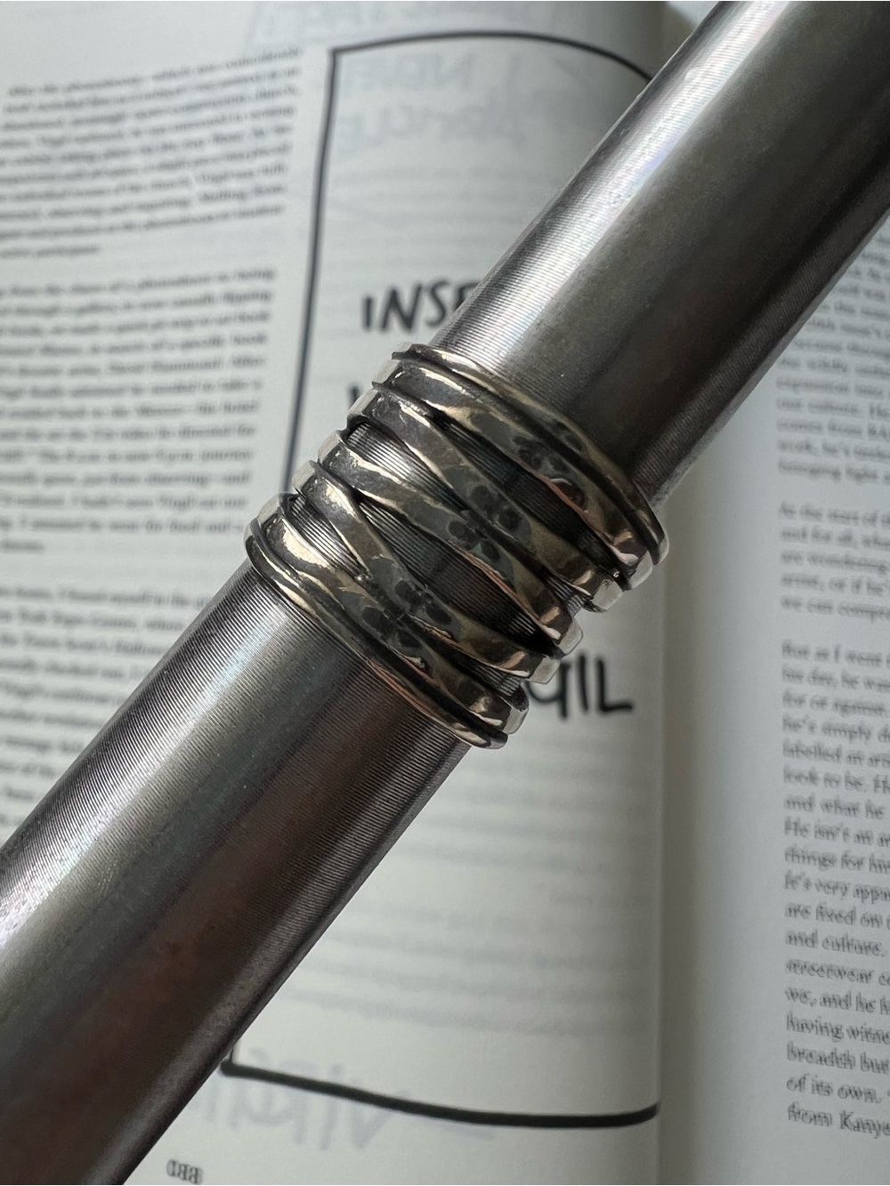 SHABLOOL • Contemporary Handcrafted Multi-Band Textured Silver Ring